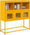 vidaXL - Dressoir - 100,5x39x107 - cm - koudgewalst - staal - mosterdgeel