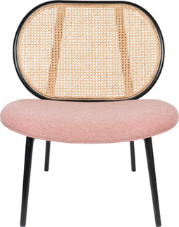 Zuiver Spike Loungestoel Naturel/Roze