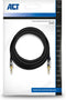 ACT AC3614 - 15 meter audio aansluitkabel 3,5 mm jack male - male - vergulde connectoren - zwart