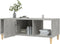 vidaXL - Salontafel - 102x50x40 - cm - bewerkt - hout - betongrijs