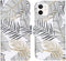 iMoshion Hoesje Geschikt voor iPhone 12 Mini Hoesje Met Pasjeshouder - iMoshion Design Softcase Bookcase - Wit / Zwart / Goud / Glamour Botanic