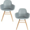 Zuiver Albert Kuip Eetkamerstoelen met armleuning Lichtgrijs - Set van 2