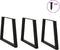 vidaXL - Eettafelpoten - 3 - st - V-vormig - 70x(72-73,3) - cm - staal - zwart