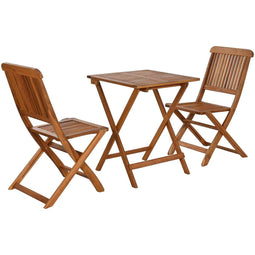 Tafel met twee stoelen Home ESPRIT Bruin 60 x 60 x 74 cm