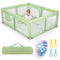 Coast Grote Babybox - 189 x 158 x 68 cm - Inclusief 50 Ballen en 4 Handringen - Groen (0-3 Jaar)