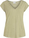 VILA VISCOOP TOP/SU - Dames T-shirt - V-hals - Korte mouwen - Maat XS