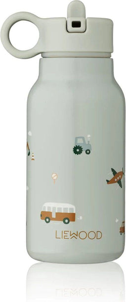 Liewood Falk waterfles / Drinkfles 250 ml - Voertuigen blauwe mix