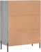 vidaXL - Dressoir - 69,5x34x90 - cm - bewerkt - hout - grijs - sonoma - eikenkleurig