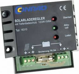 18310 Laadregelaar voor zonne-energie PWM 12 V, 24 V 6 A