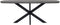 DTP Home Dining table Vito Danish oval 200 PEPPER,76x200x100 cm, mortex