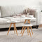 vidaXL - Koffietafelset - in - Massief - Walnoot - en - Engineered - Hout