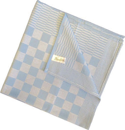 Theedoek Felicia katoen blauw/wit 65x65cm 6 stuks