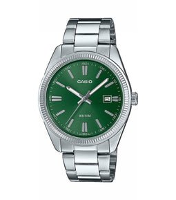 Casio MTP-1302PD-3AVEF - Herenhorloge - 38,5 mm - Groen wijzerplaat - Staal