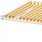 vidaXL - Luifel - vrijstaand - automatisch - 300x250 - cm - geel - en - wit
