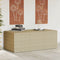 vidaXL - Tuinbox - met - wielen - 984 - L - poly - rattan - gemengd - beige