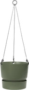 Elho Greenville Hangschaal 24 - Hangpot voor Buiten - 100% Gerecycled Plastic - Ø 23.5 x H 20.5 cm - Blad groen