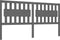 vidaXL - Hoofdbord - 185,5x4x100 - cm - massief - grenenhout - grijs