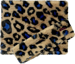 B.Nosy Meisjes Sjaal en Hoofdband - Fake Fur Set - Cobalt Panther Fur