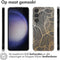 imoshion Hoesje Geschikt voor Samsung Galaxy S24 Hoesje Siliconen - imoshion Design hoesje - Meerkleurig / Golden Leaves Transparant