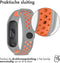 iMoshion Bandje Geschikt voor Xiaomi Mi Band 5 / 6 / Oranje - iMoshion Siliconen sport band met inkliksysteem ronde drukknoop - Grijs