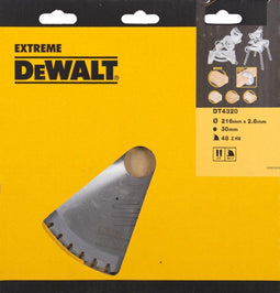 DeWalt DT4320-QZ - Cirkelzaagblad 216x30mm 48T - Hoge precisie en anti-vibratie (1 stuk)