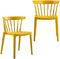 WOOOD Bliss - Eetkamerstoel - Stapelbaar - Oker geel - 75x52x53 cm
