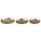 Set van trays Home ESPRIT Natuurlijk Tropisch 45 x 45 x 7 cm (3 Stuks)