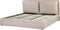 BAJONNA - Bed met opbergruimte - Beige - 180 x 200 cm - Fluweel