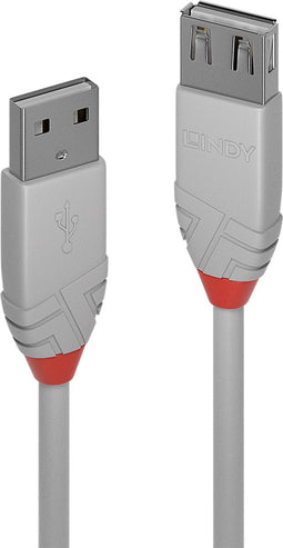 Lindy Anthra Line - USB 2.0 Kabel - 1 m - Grijs