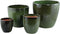 PTMD Nicha Bloempotten - 44x44x42 cm - Keramiek - Groen - Set van 4