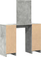 vidaXL - Kaptafel - met - LED - Verlichting - Beton - Grijs - 102x33x135 - cm