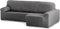 Hoes voor chaise longue met korte armleuning rechts Eysa ROC Donker grijs 180 x 120 x 360 cm