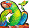 UNIDRAGON Houten Puzzel Voor Volwassenen Dier - Speelse Papegaaien - 193 stukjes - Medium 44x25 cm