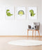 Set van 3 Schilderijen Crochetts 33 x 43 x 2 cm Regenboog Dinosaurus 3 Onderdelen