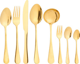 Infinity Goods Bestekset - 39-Delig - 6 Persoons - Goud - RVS (39 stuks)