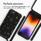 iMoshion Hoesje Geschikt voor iPhone SE (2022) / SE (2020) / 8 / 7 Hoesje Met Koord - iMoshion Siliconen design hoesje met koord - Zwart / Sky Black