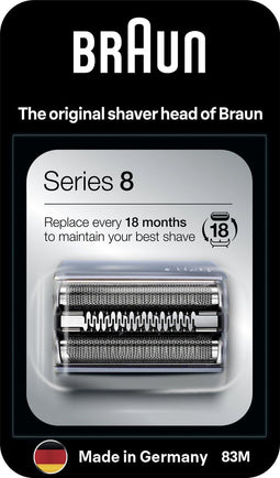 Braun Series 8 - Elektrisch Scheerapparaat - Originele Vervangingskop 83M - Zilver