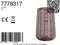 Light & Living windlicht ADETA glans bordeaux met glas – Ø19,5x30 cm