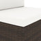vidaXL - Driezitsbank - sectioneel - poly - rattan - bruin