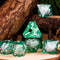 Dobbelstenen-Set Oog Liquid Groen