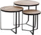 Salontafel - auxiliary table set 3 metal mango 60x60x55 natural - metaal