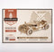 Robotime - Modelbouwpakket V8 Gp Car 19 X 8 Cm Hout 220-delig - Grand prix - Modelbouw - Auto - Hout 3D puzzel - Tieners - Volwassenen