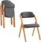 SoBuy FST92-SG - Klapstoel Set van 2 - Opvouwbaar met Zitkussen - Donkergrijs (2 stuks)