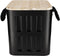 JENS Living opbergbox Daan - Metalen opbergbox poef - 70kg belastbaar - 30 x 30 x 34,5 cm - Zwart