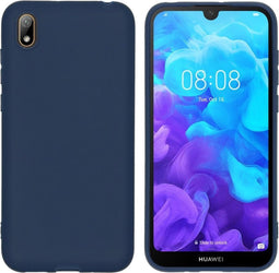 iMoshion Hoesje Geschikt voor Huawei Y5 (2019) Hoesje Siliconen - iMoshion Color Backcover - Donkerblauw