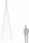 vidaXL - Vlaggenmast - kerstboom - 732 - LED's - warmwit - 500 - cm