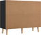 vidaXL - Dressoir - 90x30x72 - bewerkt - hout - zwart