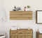 vidaXL - Badkamerwandkast - 100x25x40cm - bewerkt - hout - artisanaal - eikenkleur