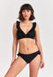 SHIWI Bobby Bikini Set - Dames - Floral sheer trim - Zwart