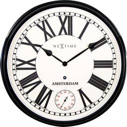 NeXtime Amsterdam - Klok - Rond - Ø52 cm - Zwart